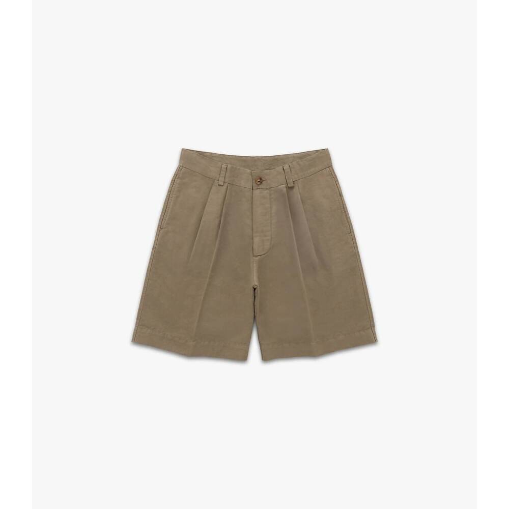 NEW KNICKERBOCKER men's harbor cotton & linen short in khaki